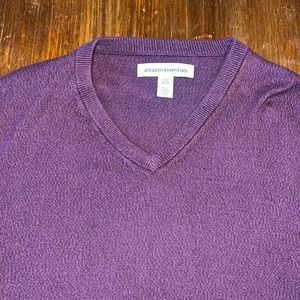 Amazon Essential Burgundy V-Neck Sweater - XXL New With Tags